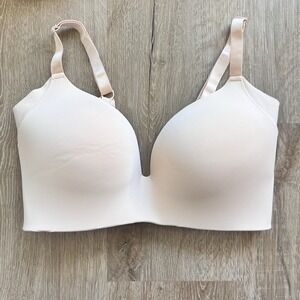 F.I.T Women's Size 36DD Cream Wire Free Padded T-shirt Bra Style B28810XH3